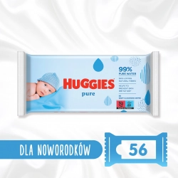 Huggies Pure chusteczki nawilżane, 56 sztuk
