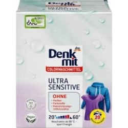 DENKMIT ULTRA SENSITIVE PROSZEK KOLOR 20 PRAŃ 1,3 KG