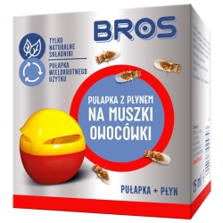 Bros Pułapka z płynem na muszki owocówki 15 ml