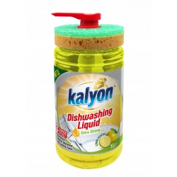 KAYLON PŁYN DO NACZYŃ Z DOZOWNIKIEM I GĄBKĄ 1L CYTRYNA