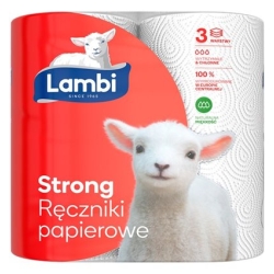 Lambi ręcznik papierowy Strong 3-warstwowy