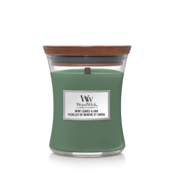 WoodWick Mint Leaves&Oak Średnia Świeca 275 g